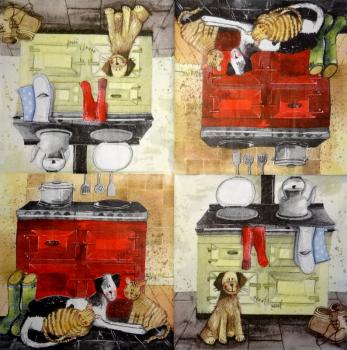 HUN-869 Dogs - 3-ply - Alex Clark